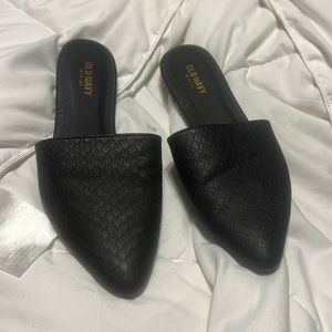 Faux leather slip on loafer